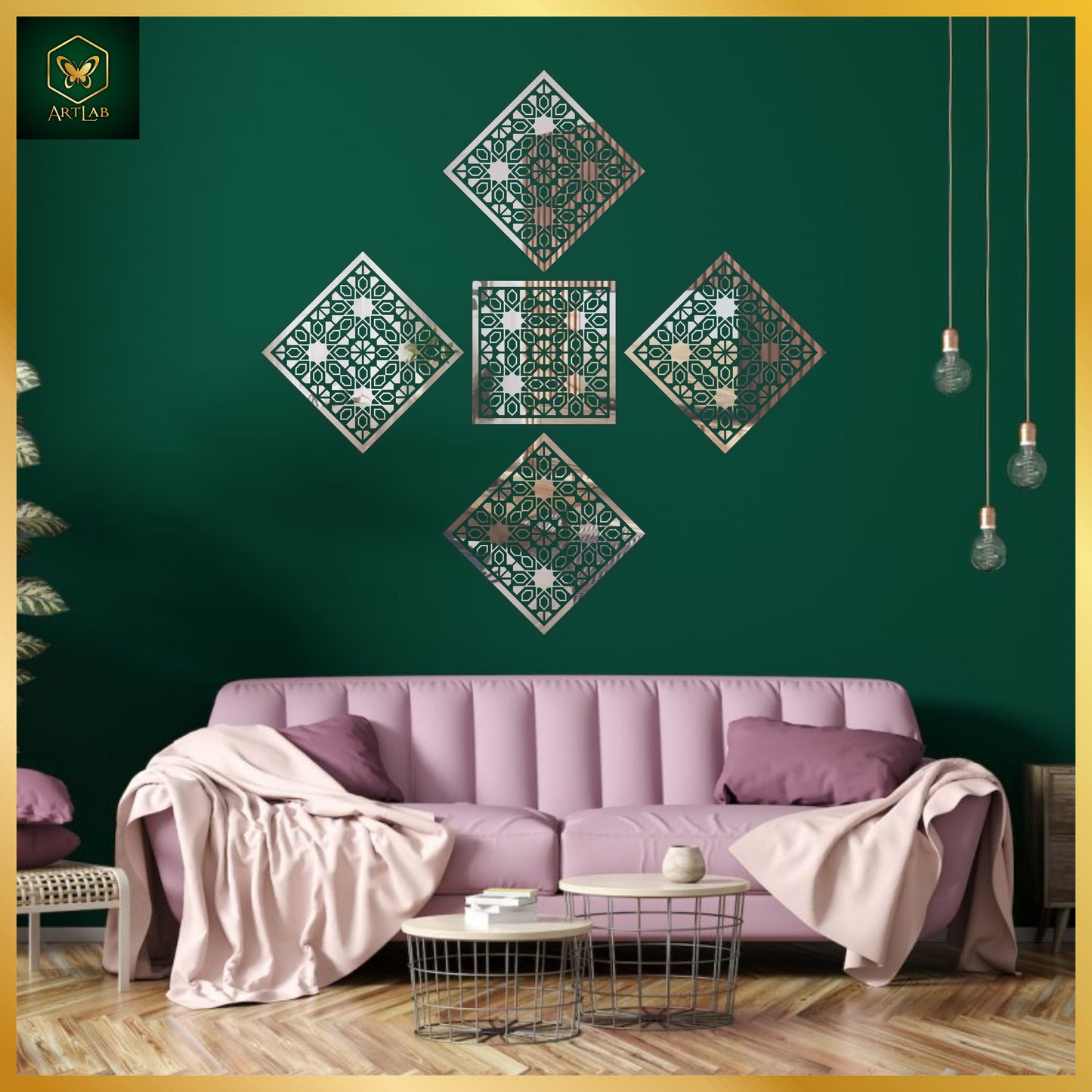 Moroccan Square Mirror Wall Art β Premium Pattern Collection