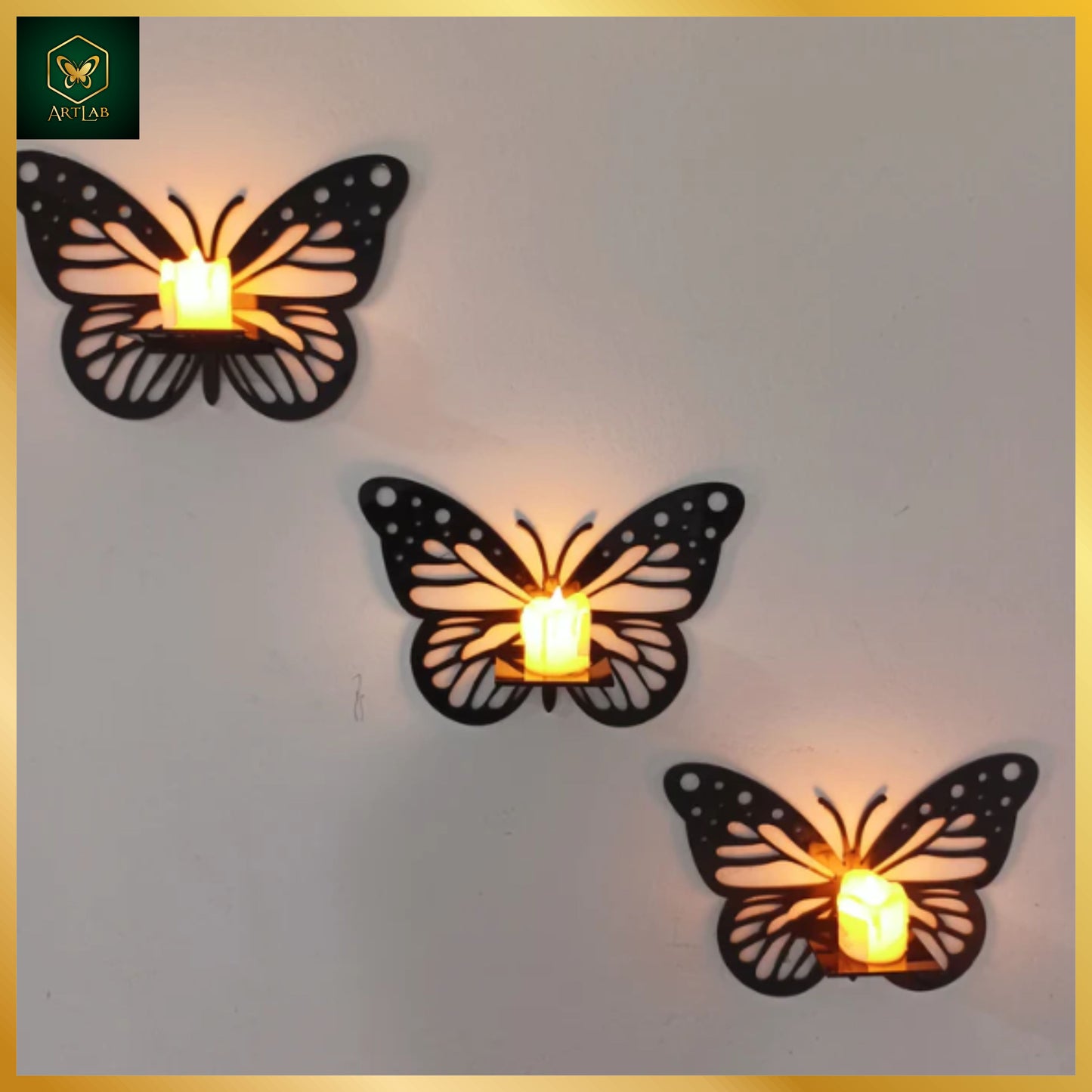 Butterfly Candle Wall Holder Set β 3 Pieces