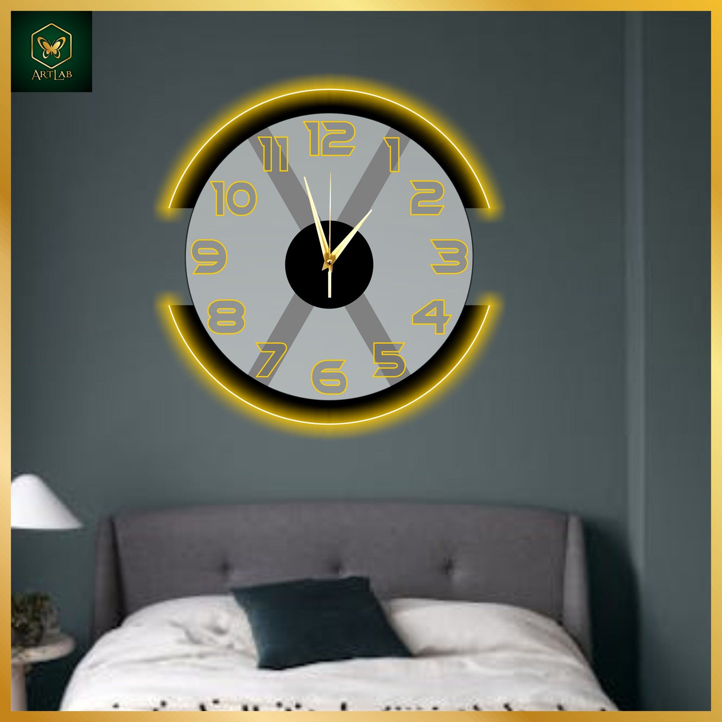 Futuristic Glow Wall Clock β LED Accent Edition