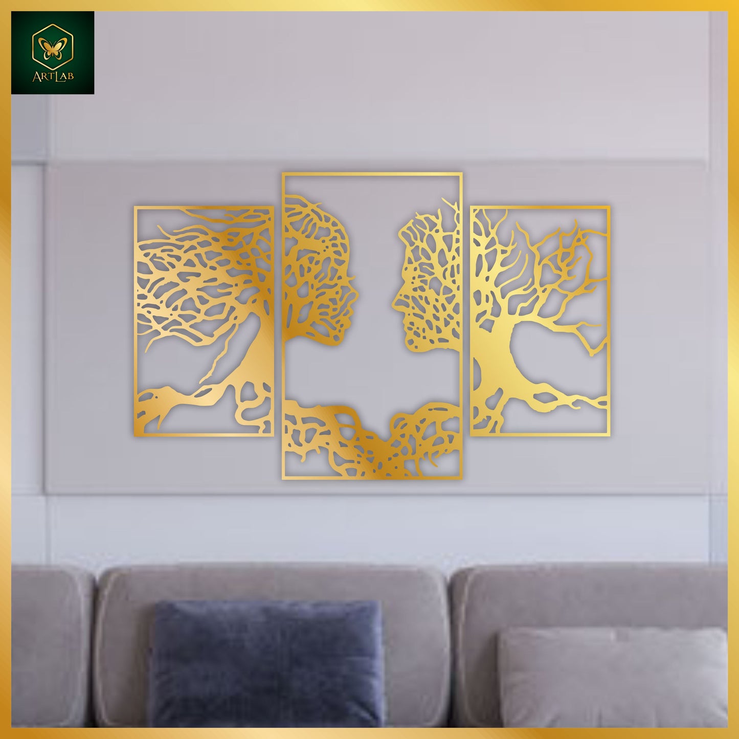 Couple Tree of Life β 3-Piece Wall Art Set