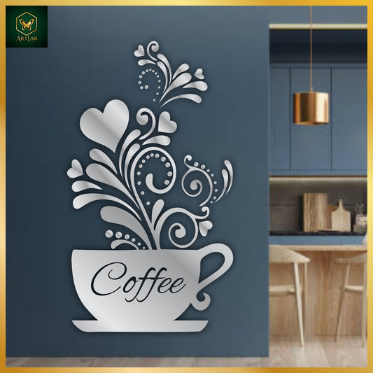 Coffee Cup Wall Art – Acrylic Mirror Finish