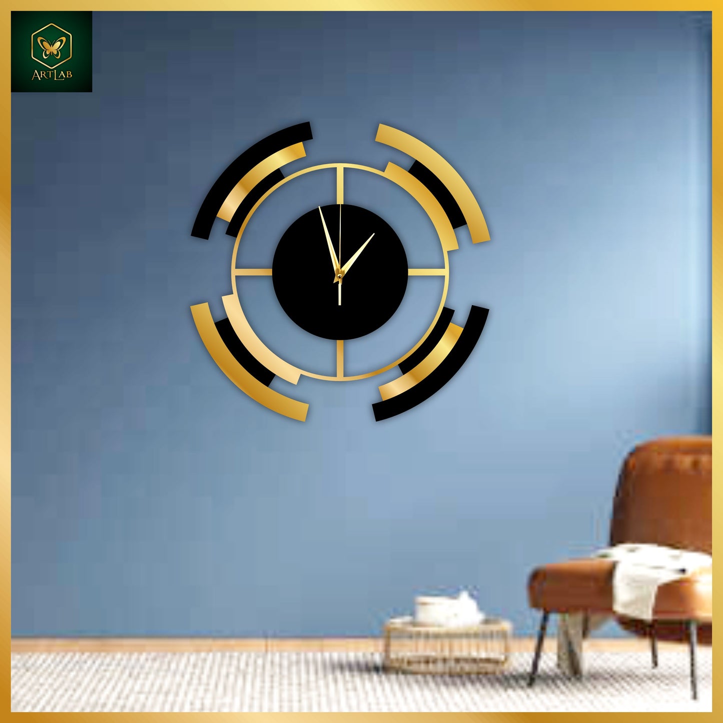 Modern Orbit Wall Clock – Luxury Edition
