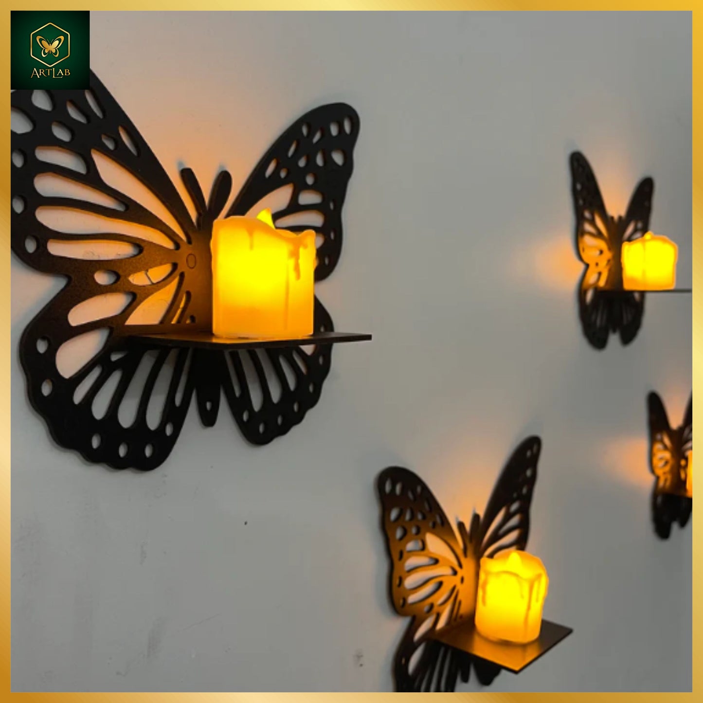Butterfly Candle Wall Holder Set β 3 Pieces