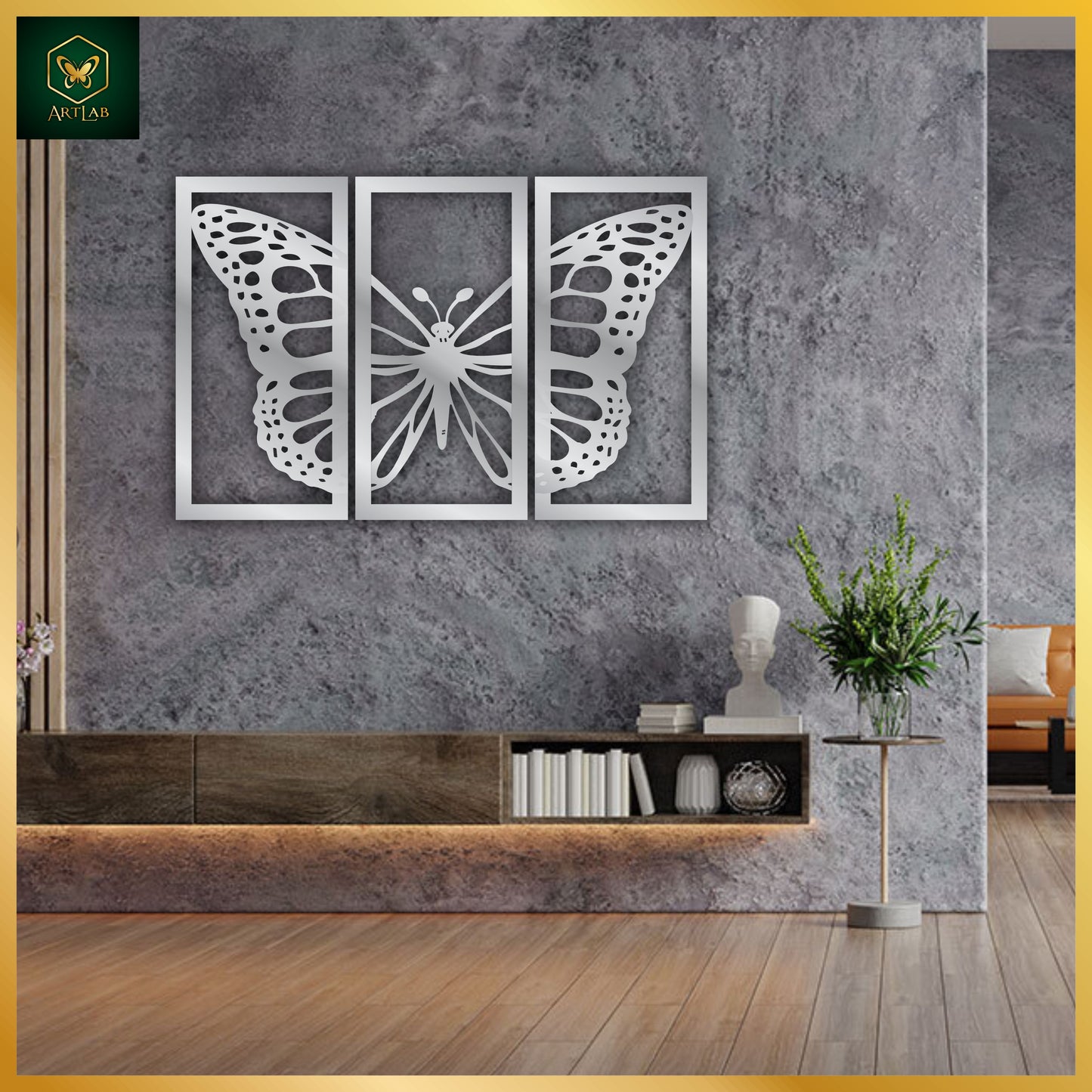 Elegant Butterfly Frame β 3-Piece Wall Art Set
