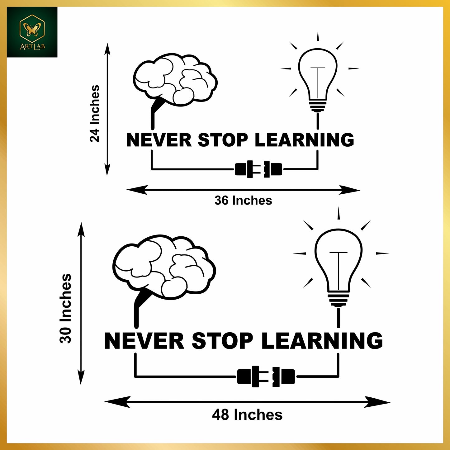 Never Stop Learning Wall Art