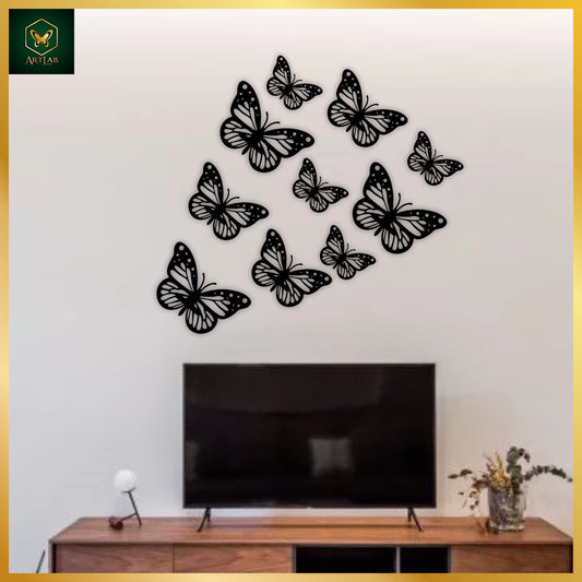 Butterfly Elegance – 9-Piece Wall Art Set