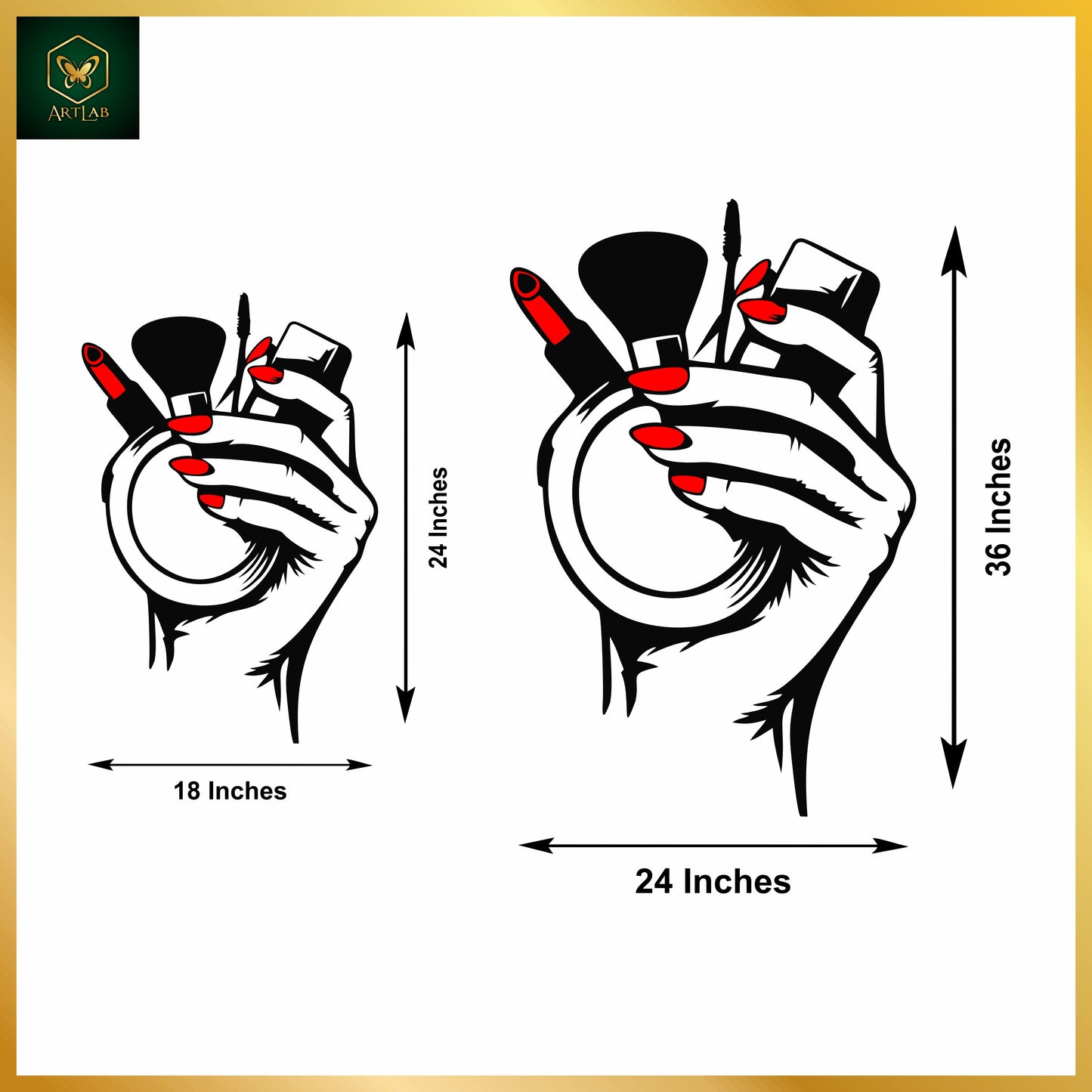 Makeup Hand Acrylic Wall Art