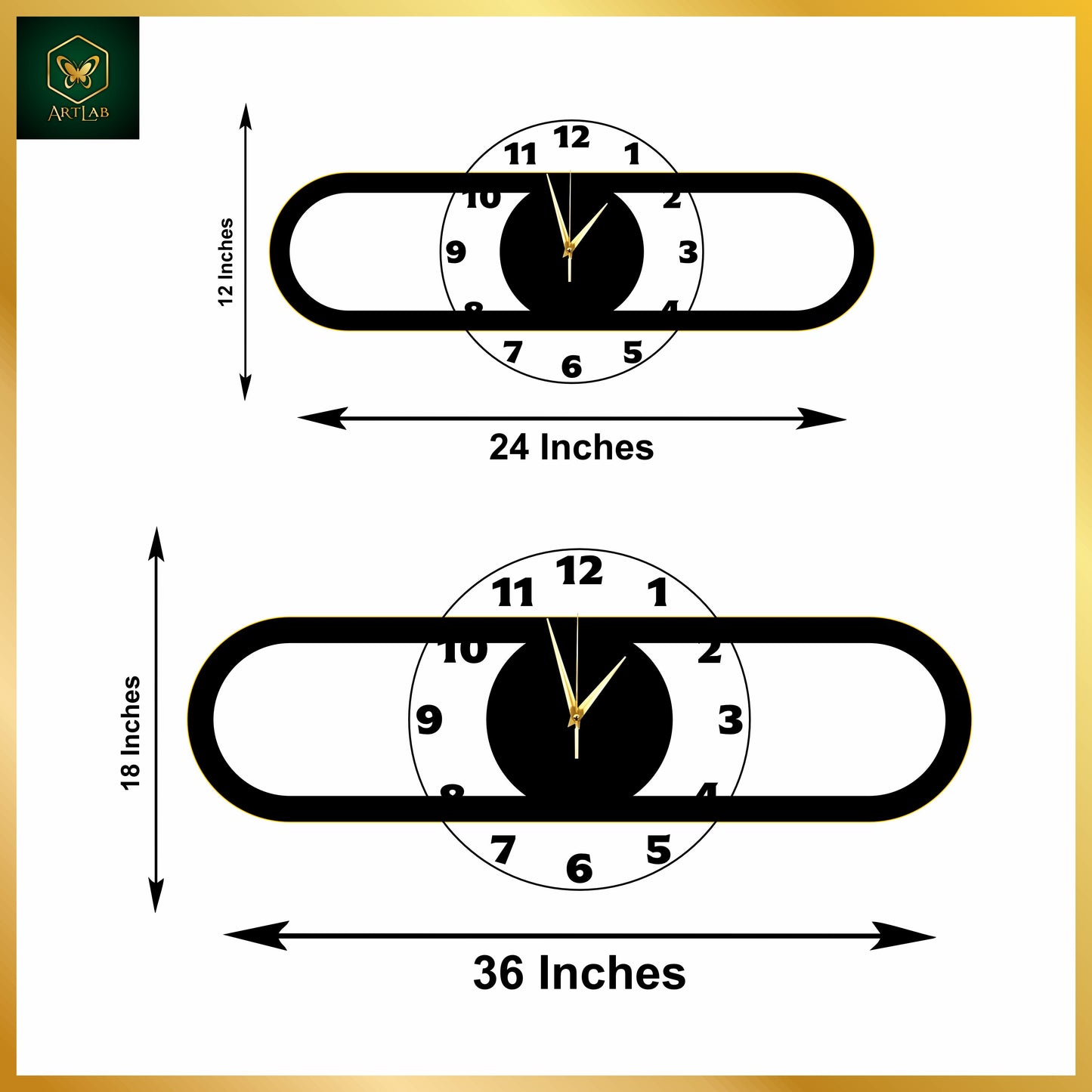 Rectangular Neon Wall Clock β Luxury Acrylic Design