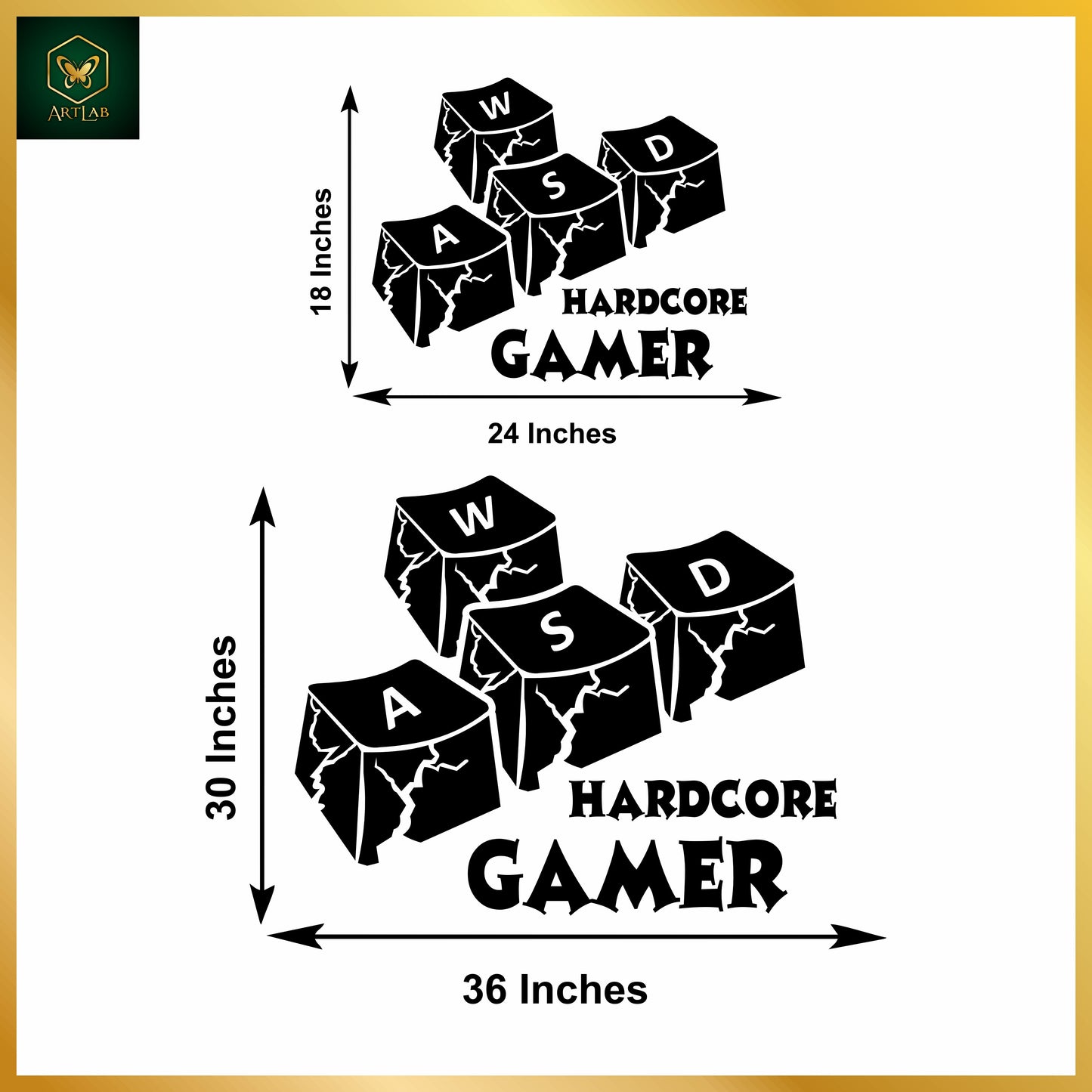 Hardcore Gamer Acrylic Wall Art