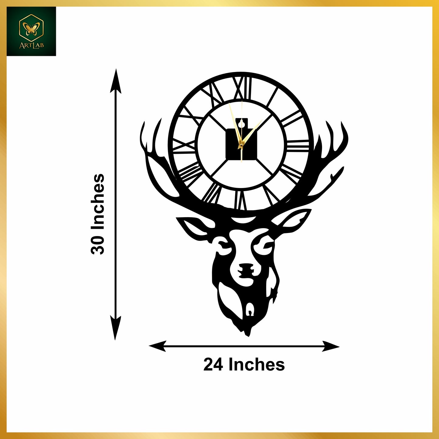 Deer Head Wall Clock β Modern Acrylic Art Timepiece