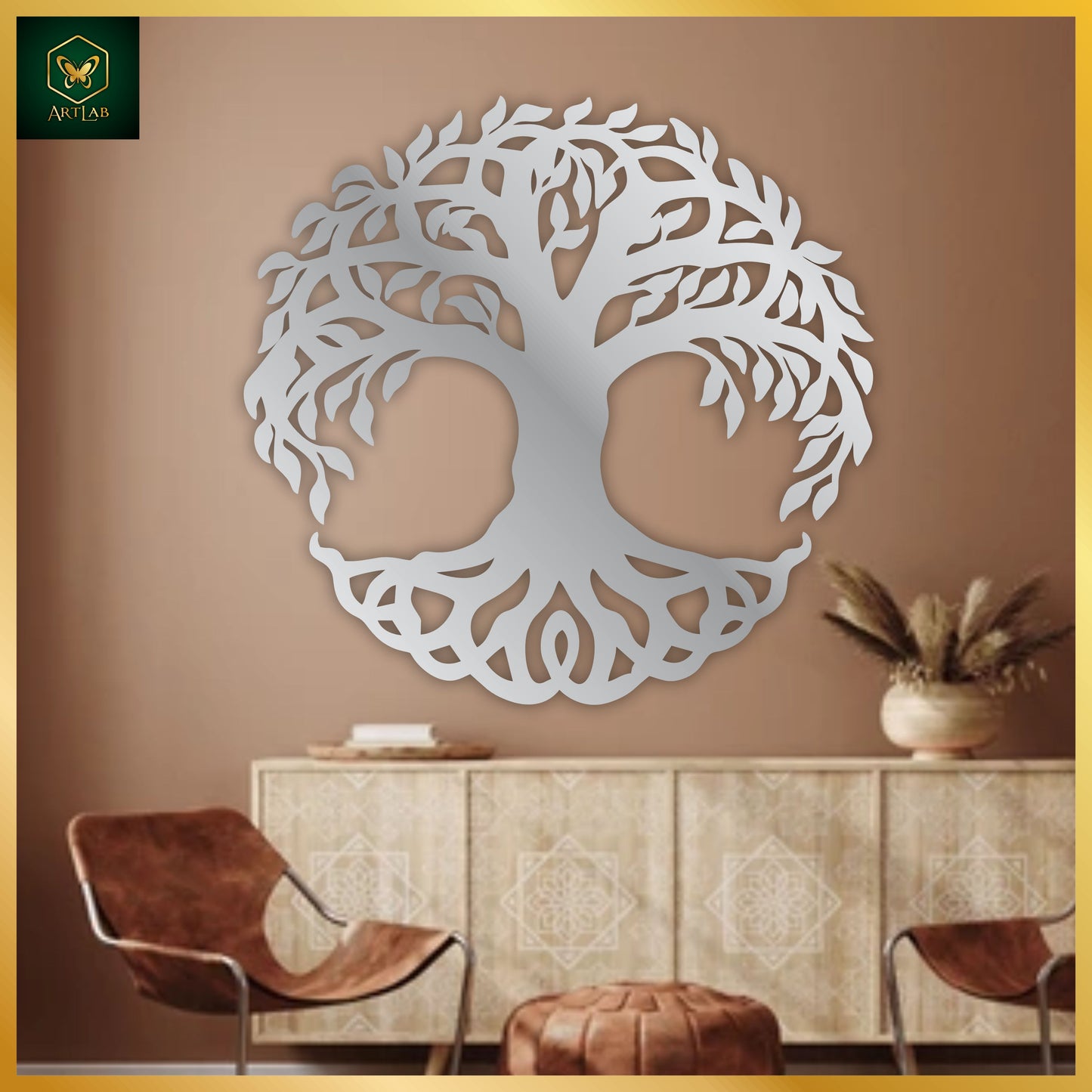 Elegant Tree of Life Wall Art β Acrylic Mirror Finish