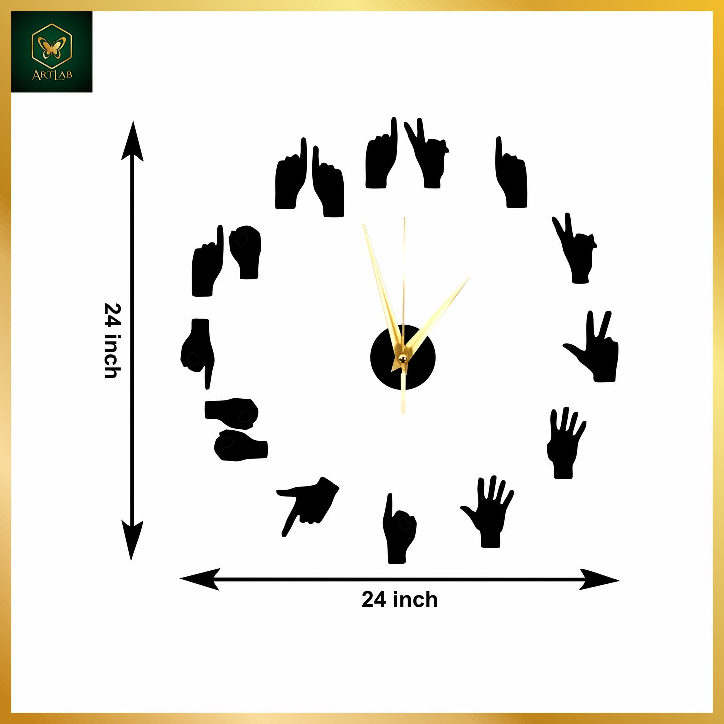 Hand Gesture Wall Clock β Creative Modern Edition