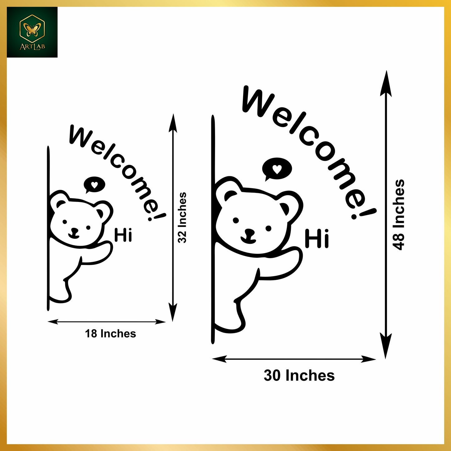 Welcome Bear Acrylic Wall Art