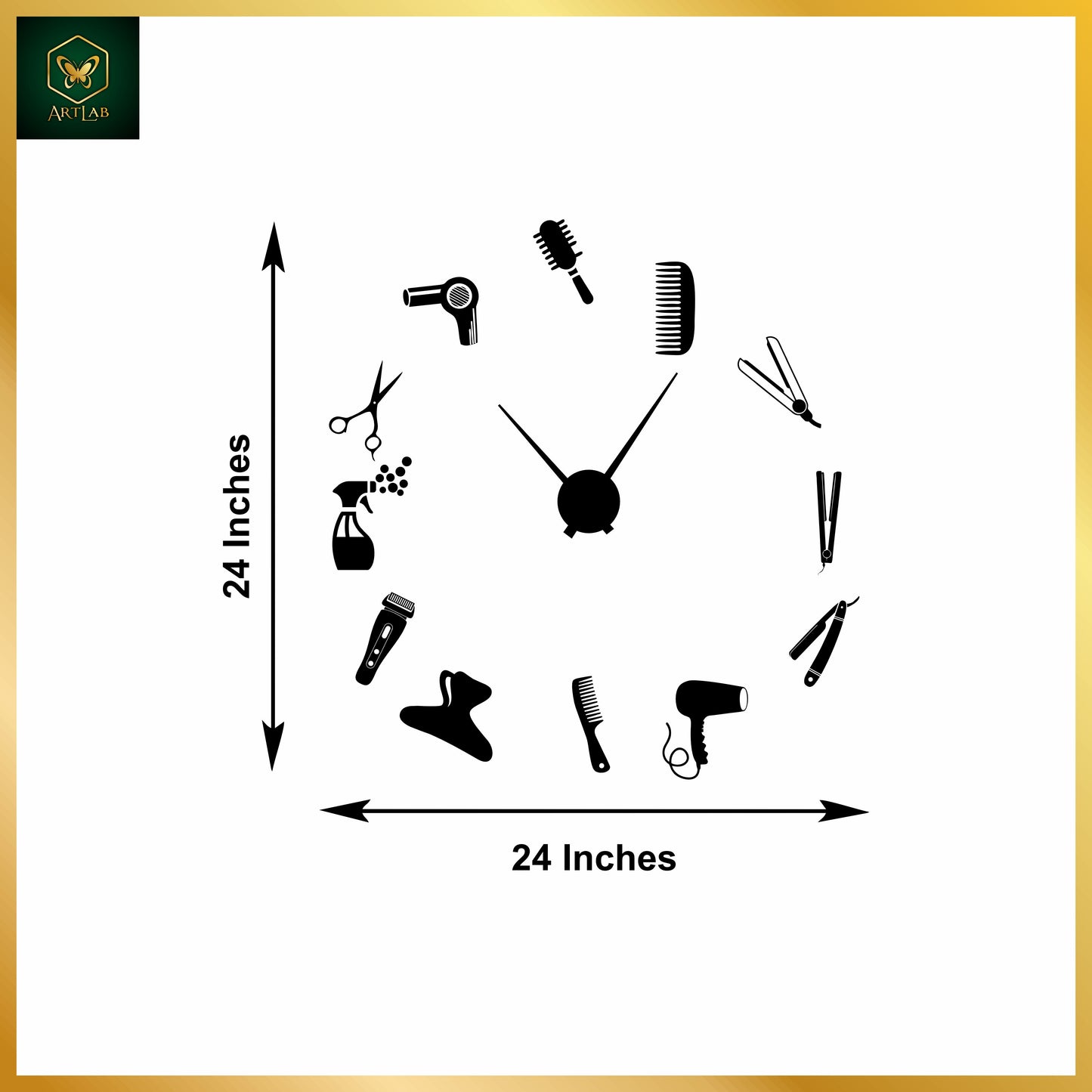 Salon Theme Wall Clock β Barber & Beauty Studio Edition