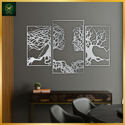 Couple Tree of Life – 3-Piece Wall Art Set