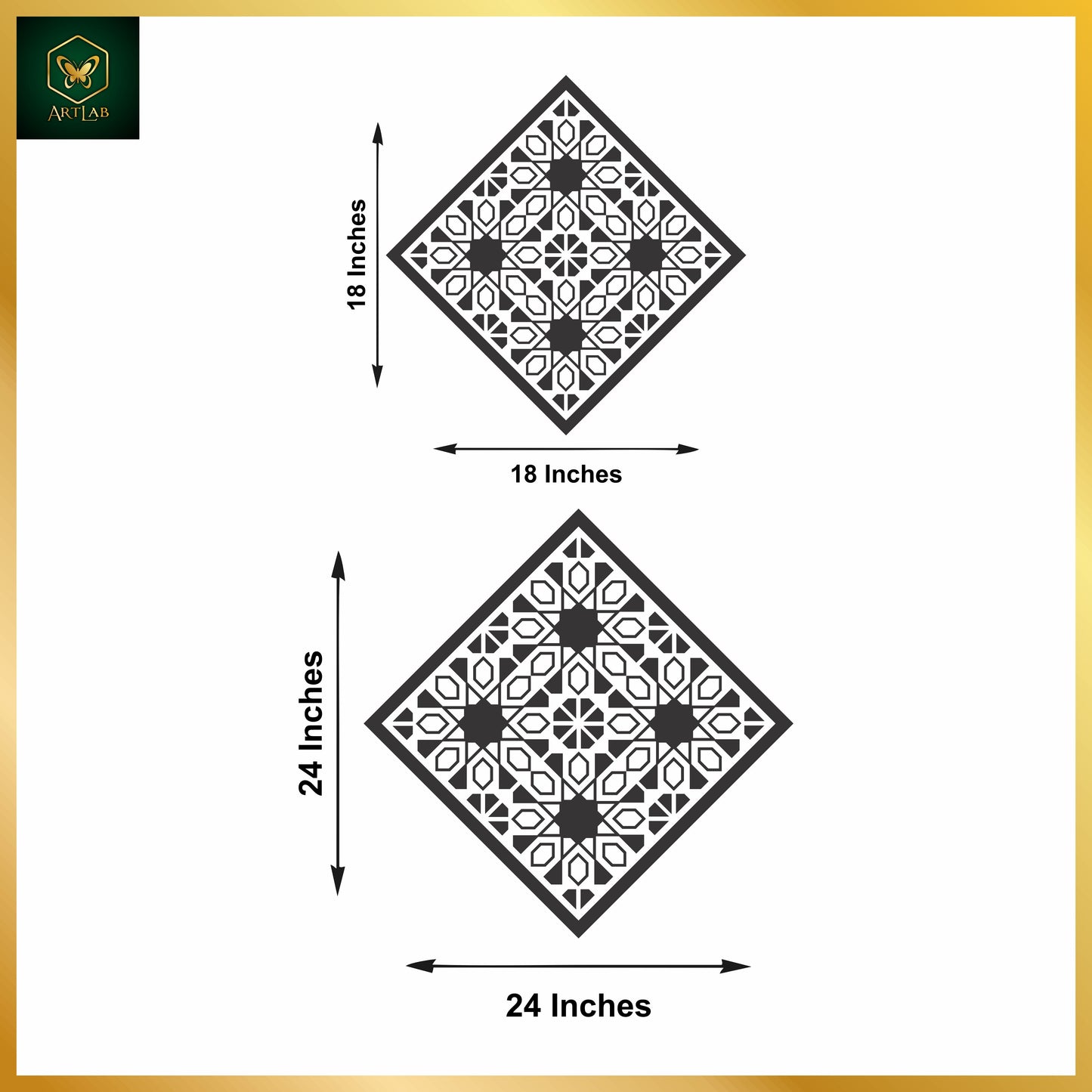 Moroccan Square Mirror Wall Art β Premium Pattern Collection