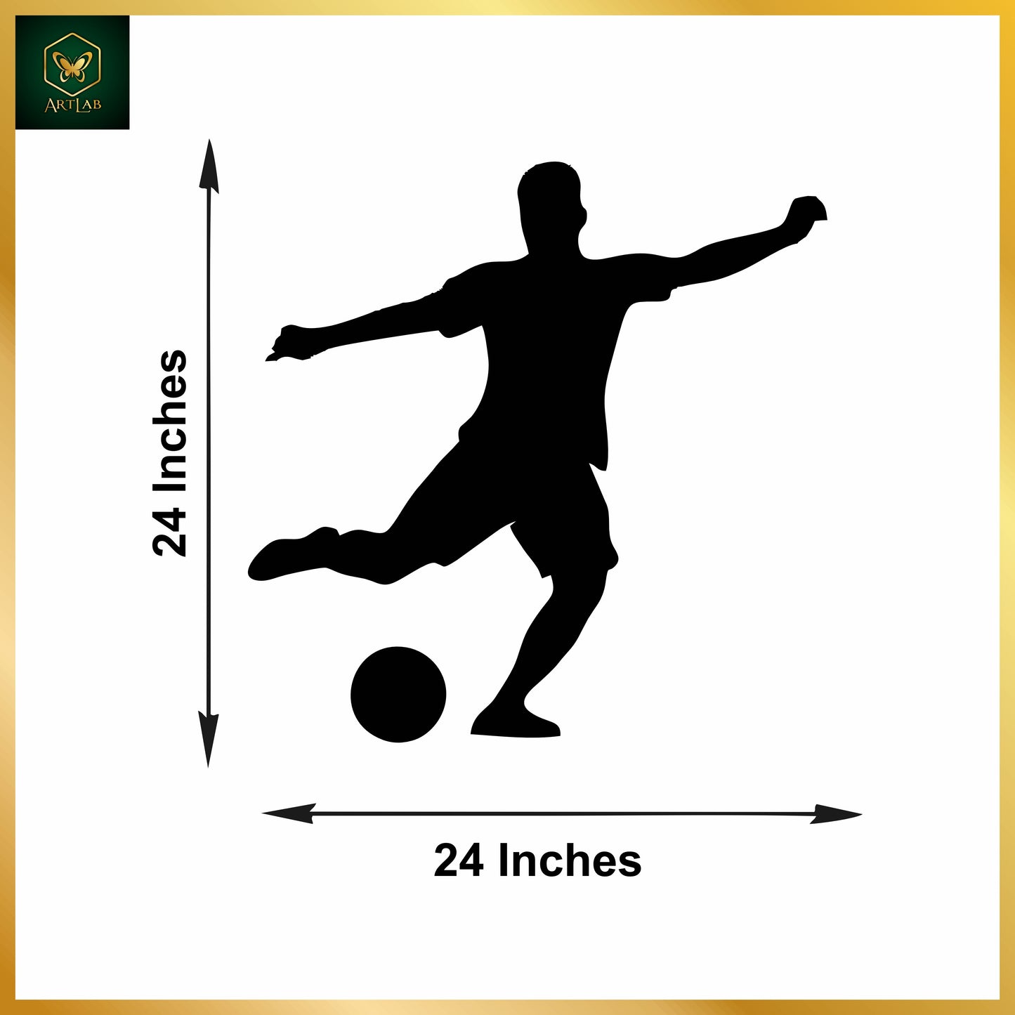 Football Player Wall Art β Acrylic Mirror Finish