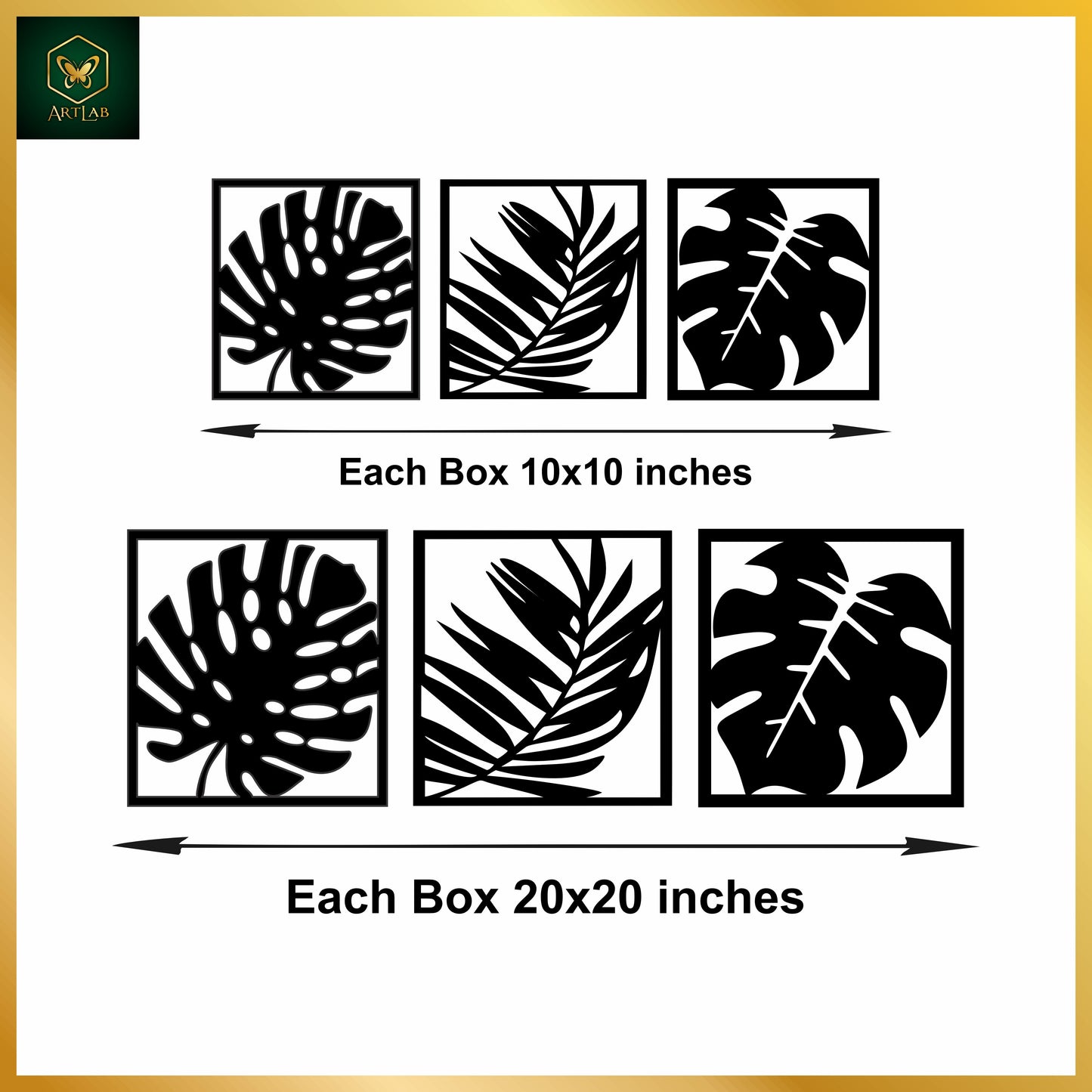 Tropical Leaf Wall Art (Set of 3) β Modern Nature-Inspired Design