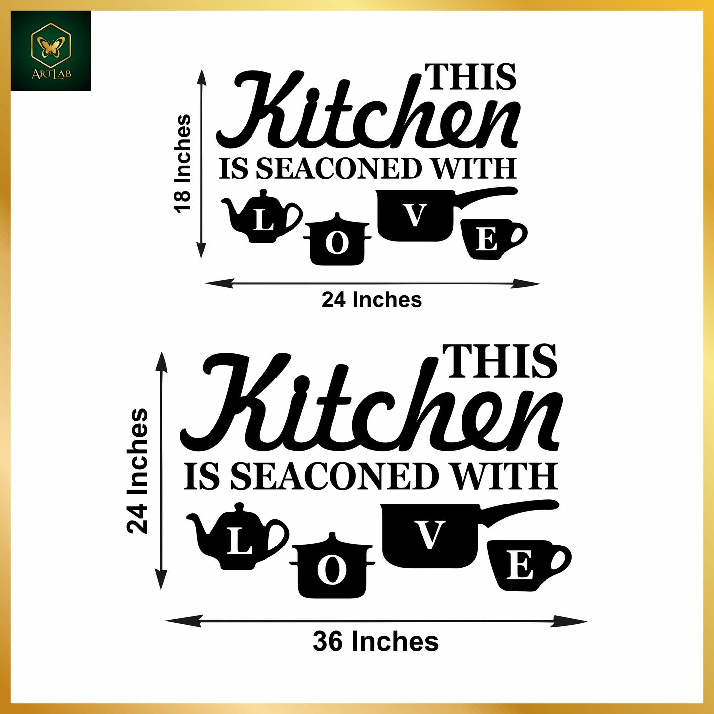“This Kitchen is Seasoned with Love” Wall Art
