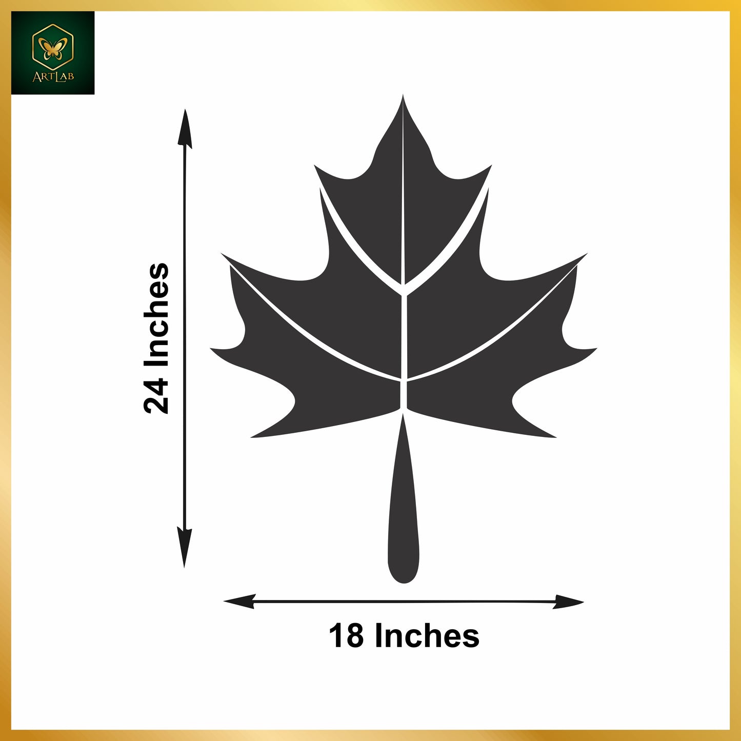 Maple Leaf Acrylic Mirror Wall Art