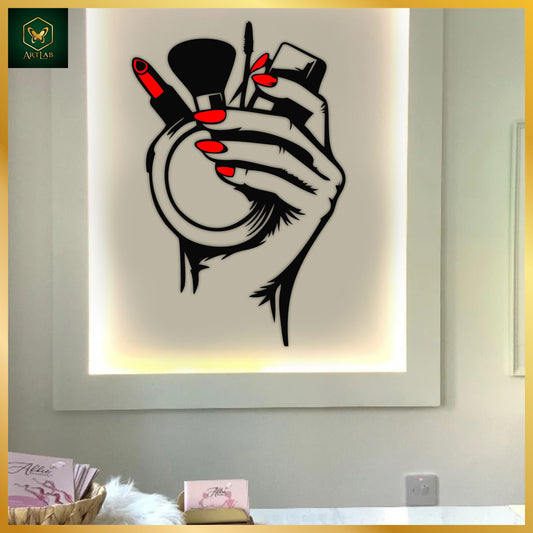 Makeup Hand Acrylic Wall Art