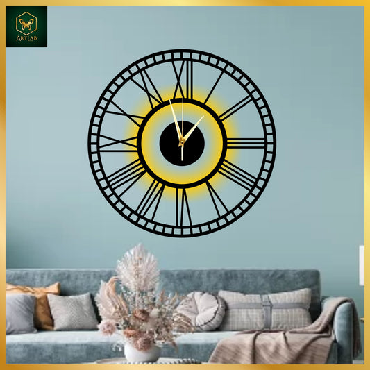 Roman Glow Wall Clock – Modern Luxury Edition