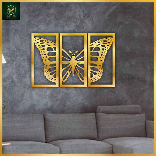 Elegant Butterfly Frame – 3-Piece Wall Art Set