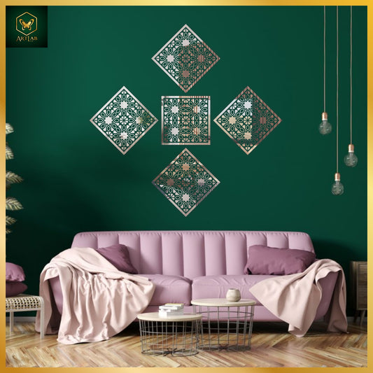 Moroccan Square Mirror Wall Art – Premium Pattern Collection