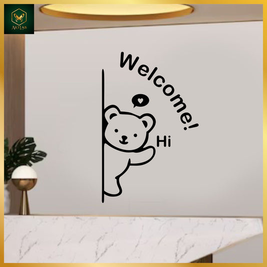 Welcome Bear Acrylic Wall Art