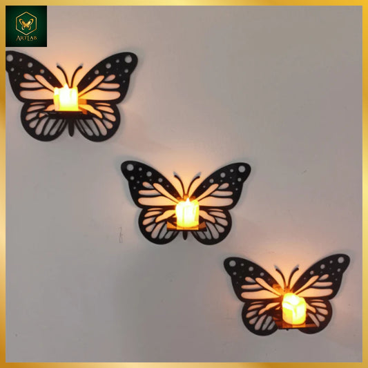 Butterfly Candle Wall Holder Set – 3 Pieces