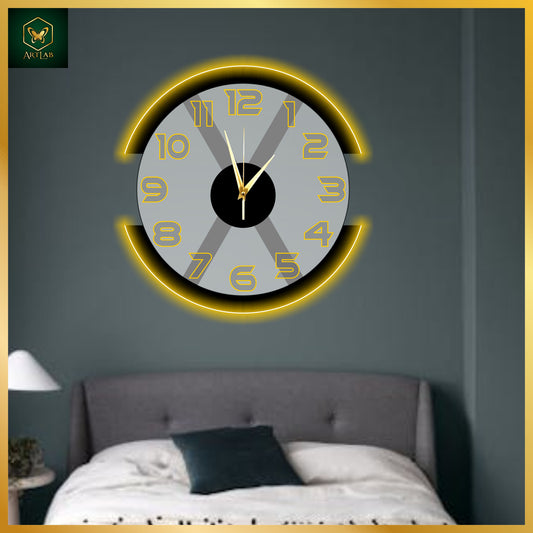 Futuristic Glow Wall Clock – LED Accent Edition