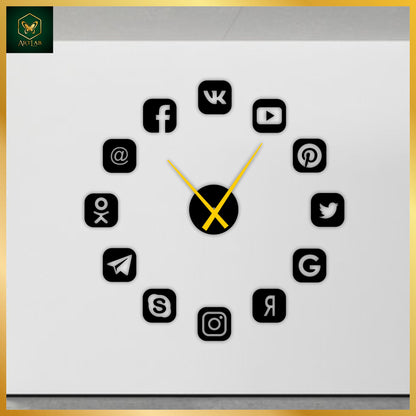 Social Media Wall Clock – Digital Era Edition