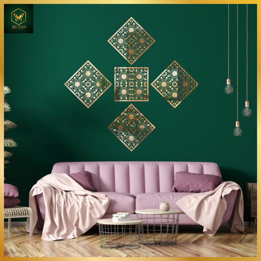 Moroccan Square Mirror Wall Art – Premium Pattern Collection