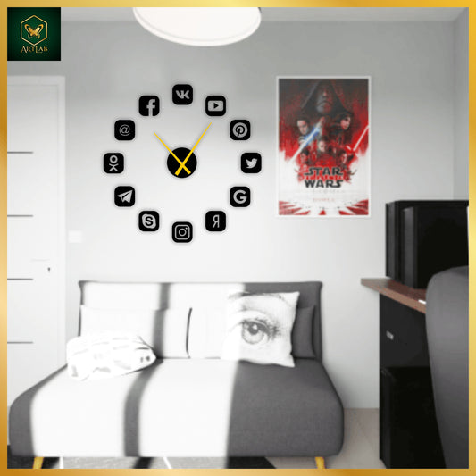 Social Media Wall Clock – Digital Era Edition