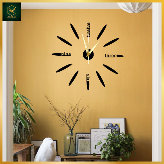 Modern Numeric Wall Clock – Minimal Acrylic Timepiece