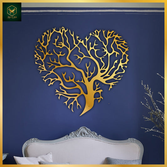 Heart Tree Wall Art – Acrylic Mirror Finish