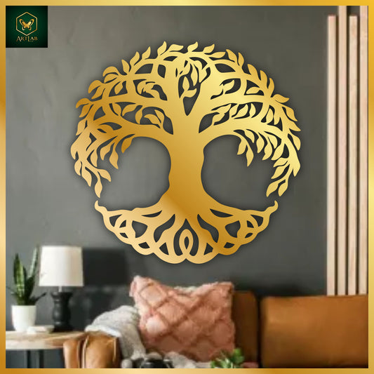 Elegant Tree of Life Wall Art – Acrylic Mirror Finish