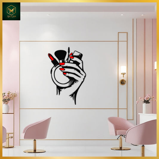 Makeup Hand Acrylic Wall Art