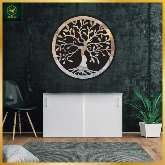 Tree of Life Wall Art – Dual Layer Acrylic Mirror Finish