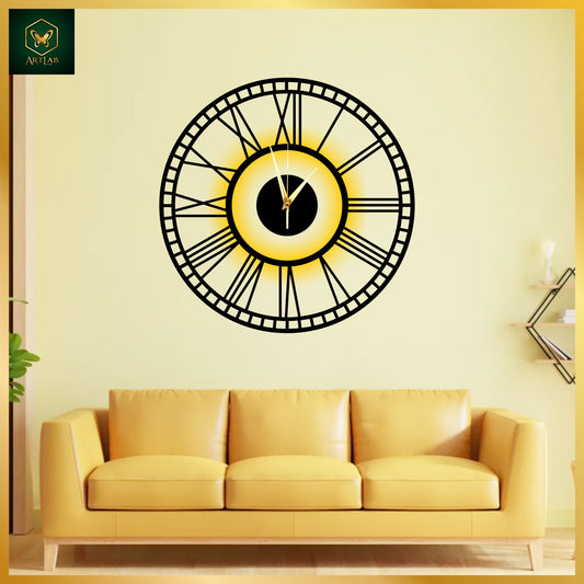 Roman Glow Wall Clock – Modern Luxury Edition