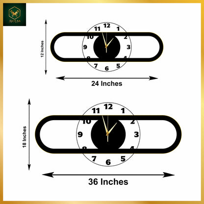 Rectangular Neon Wall Clock – Luxury Acrylic Design