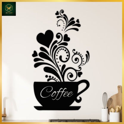 Coffee Cup Wall Art – Acrylic Mirror Finish