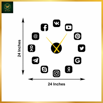 Social Media Wall Clock – Digital Era Edition