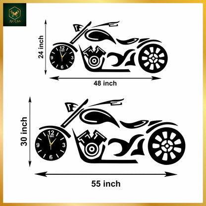 Motorcycle Wall Clock – Modern Acrylic Biker Design