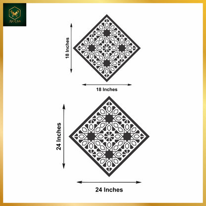 Moroccan Square Mirror Wall Art – Premium Pattern Collection