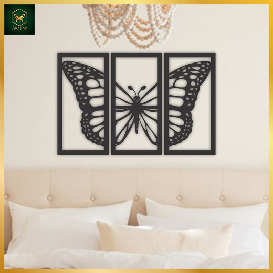 Elegant Butterfly Frame – 3-Piece Wall Art Set